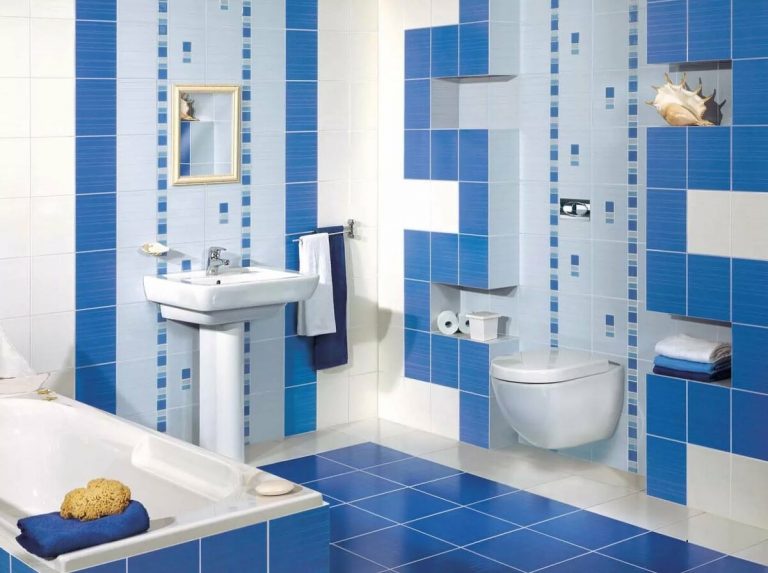 Образцы отделки ванной комнаты плиткой бюджетный вариант